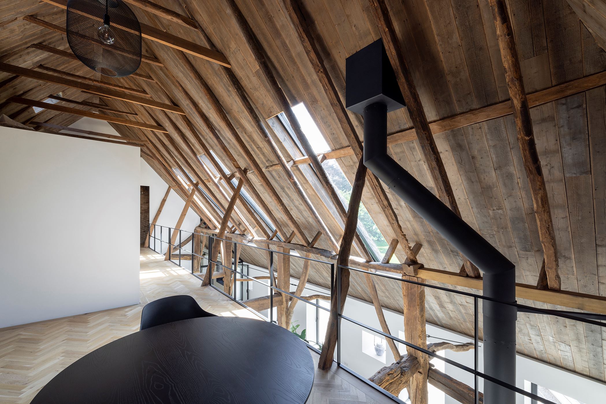 mezzanine plafond bois