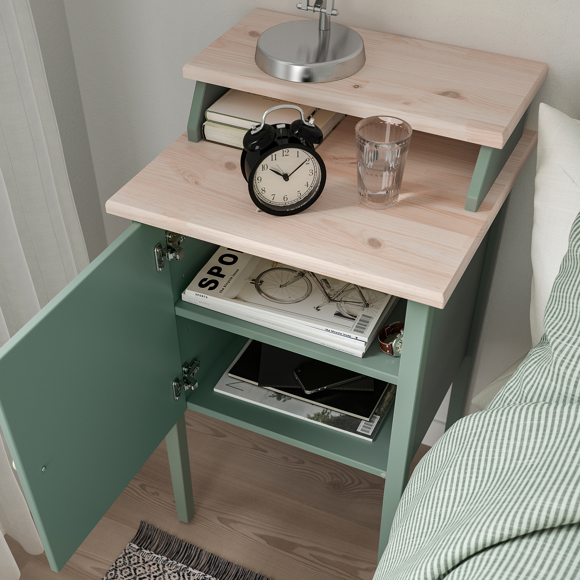 table de chevet bois IKEA