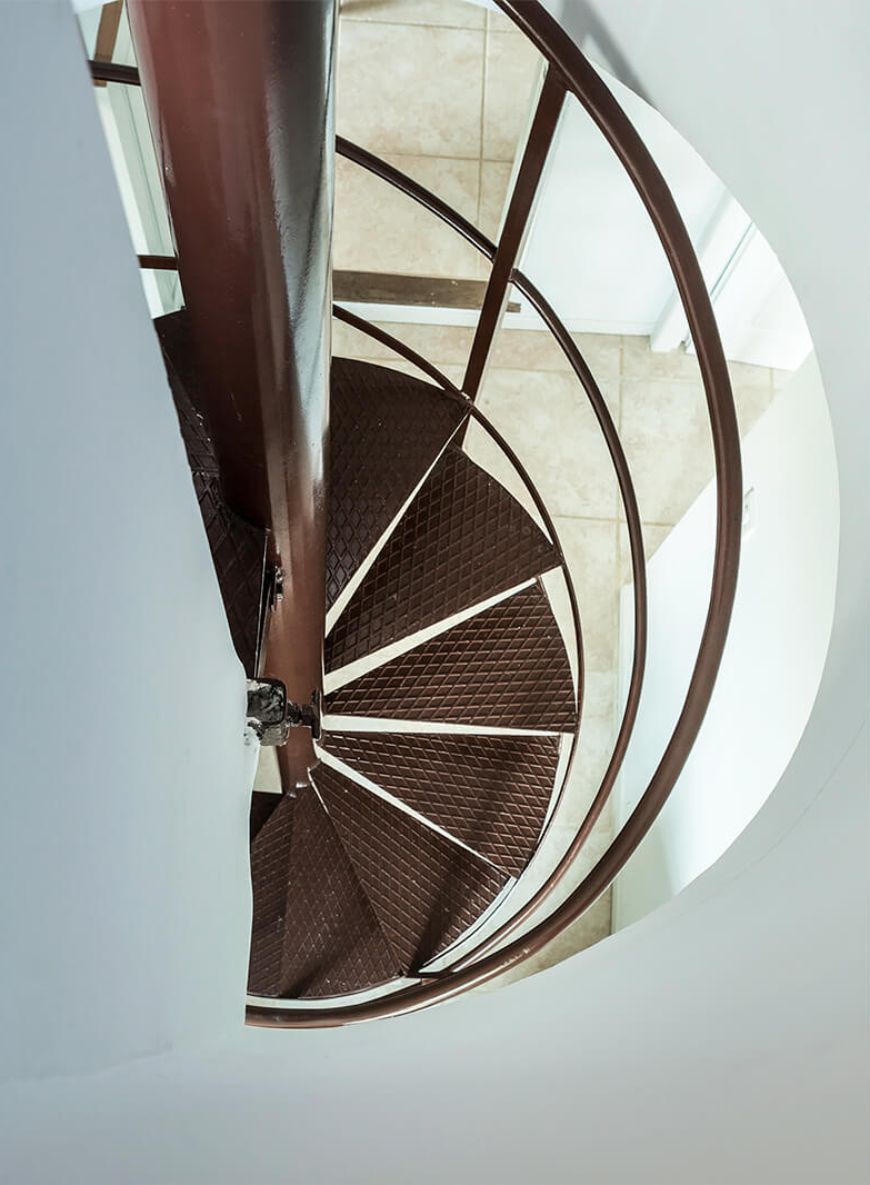spiral metal staircase