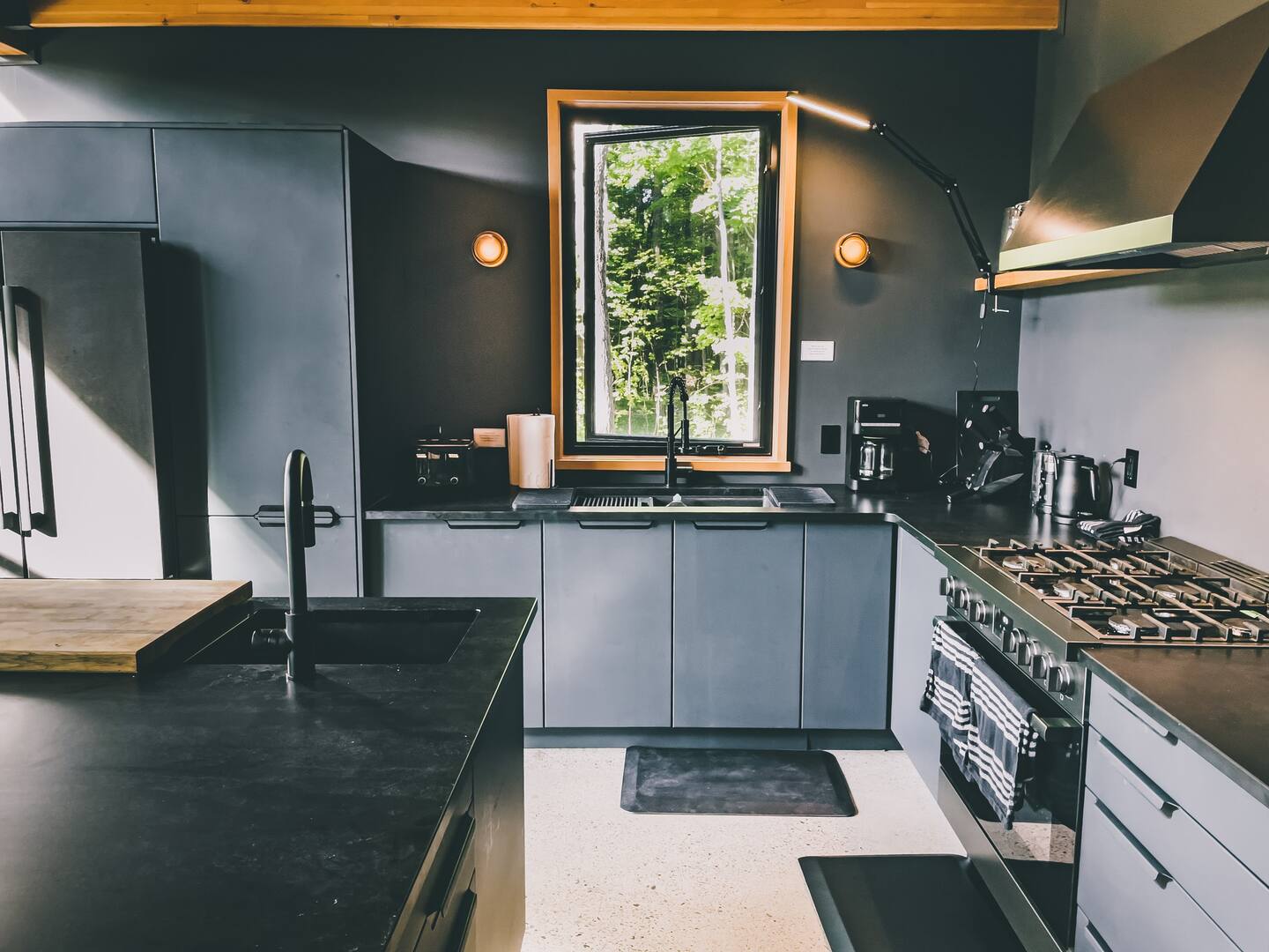 black designer kitchen