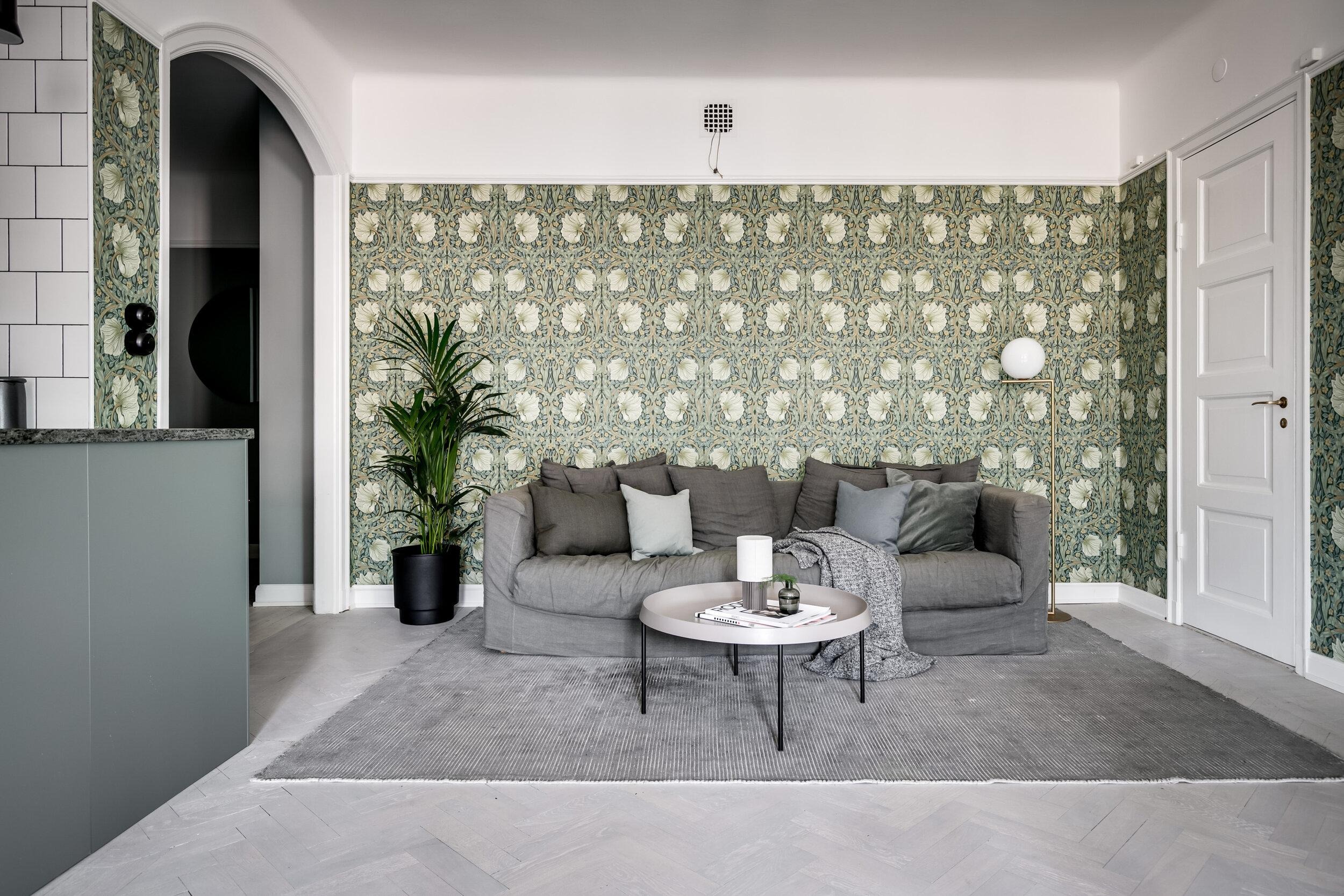 salon décoration design papier-peint William Morris