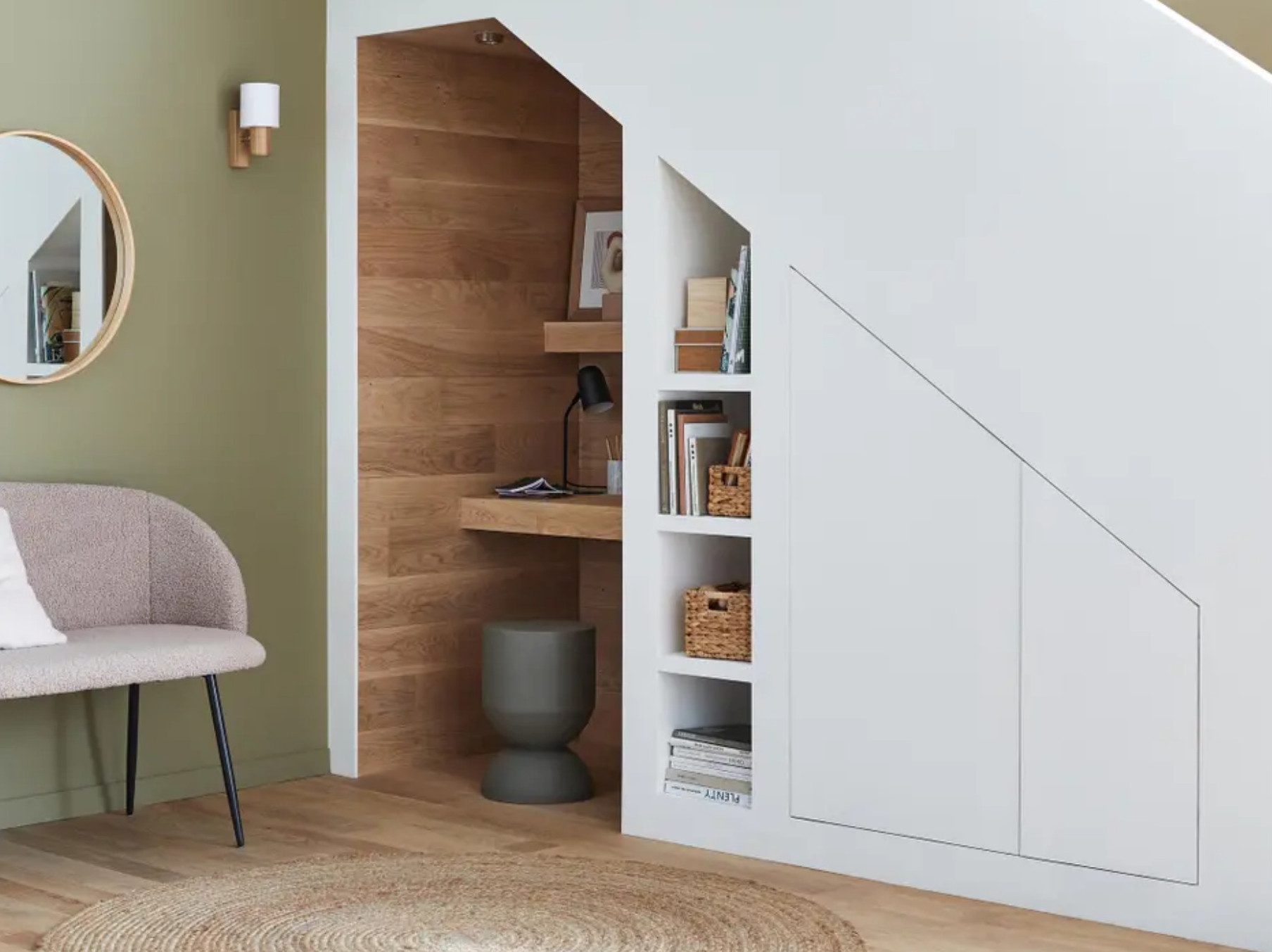bureau sous escalier