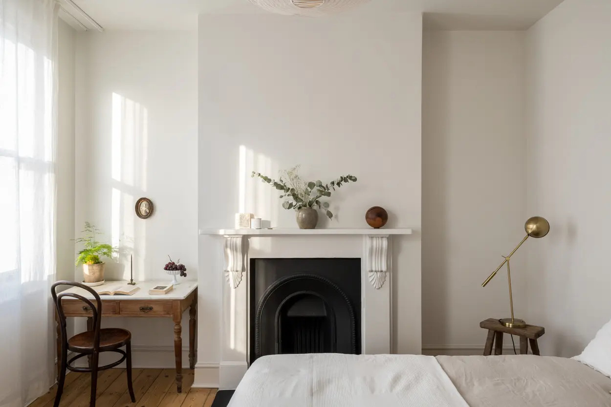 minimalist bedroom rustic chic decoration