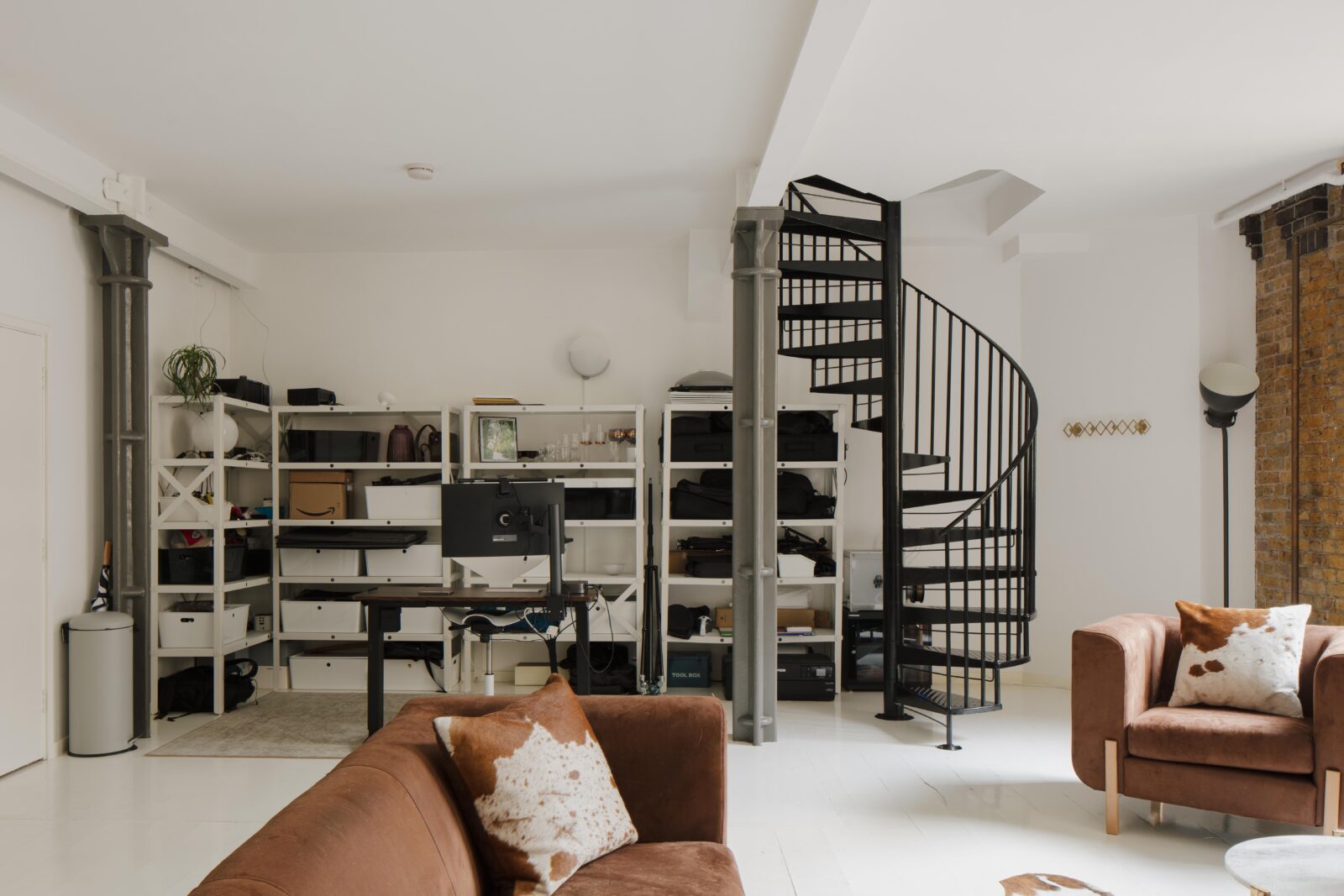 London loft living room