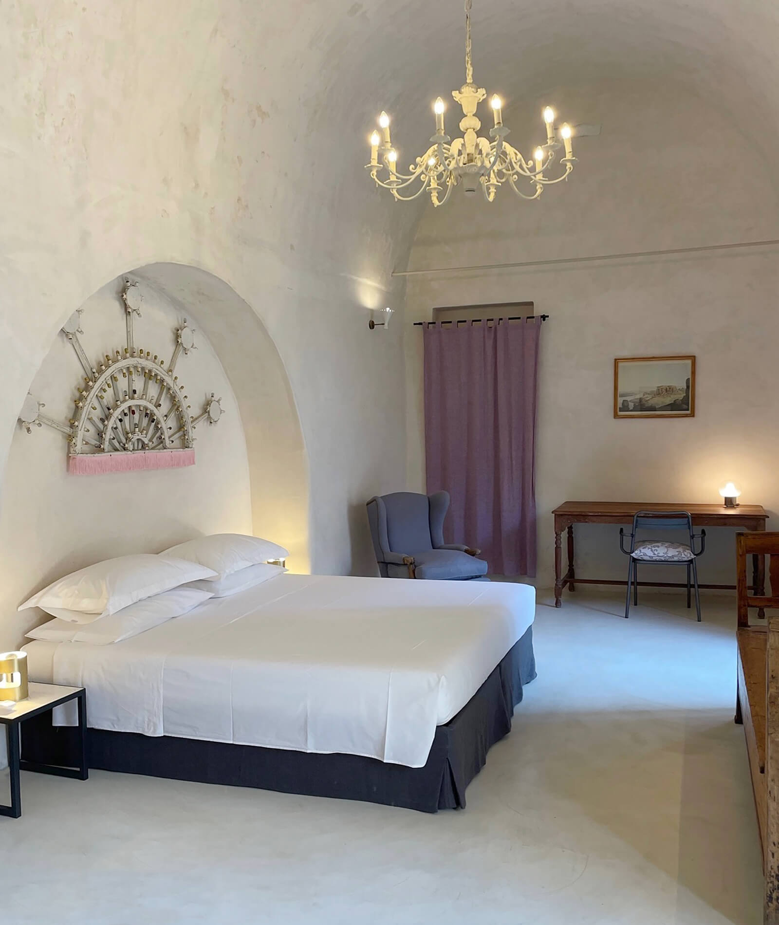 room with stone vaults