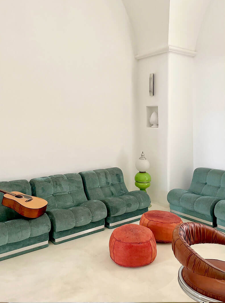 living room decor vintage sixties italian design