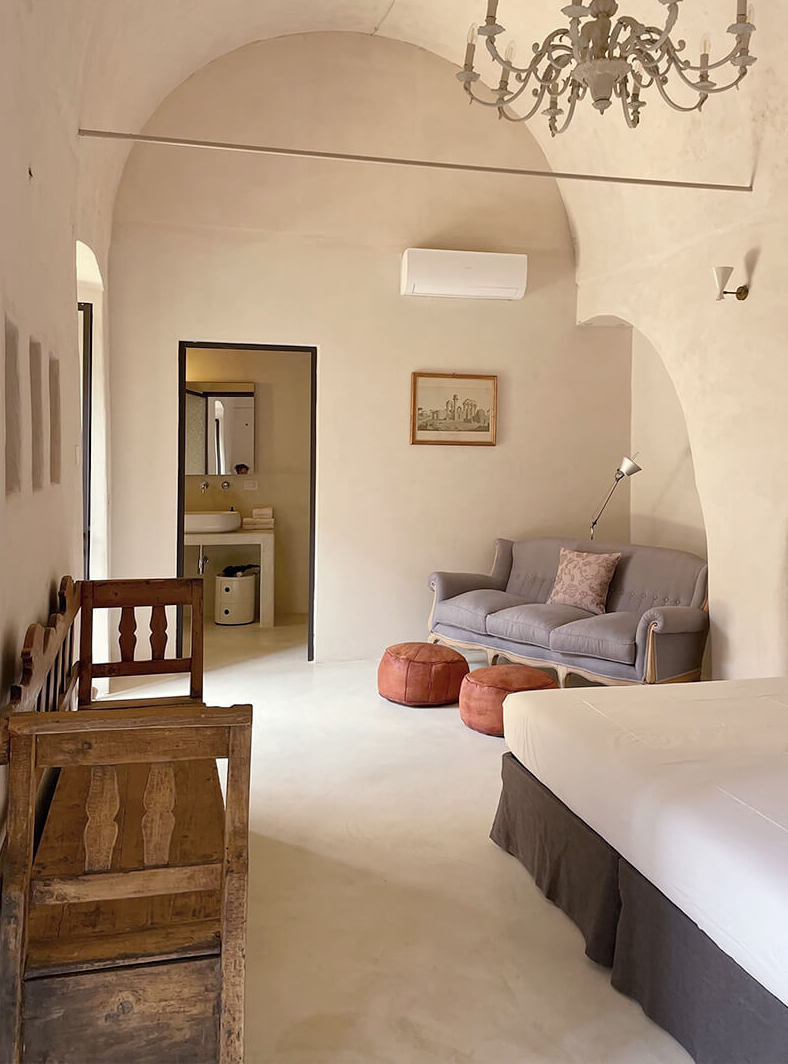 room with stone vaults