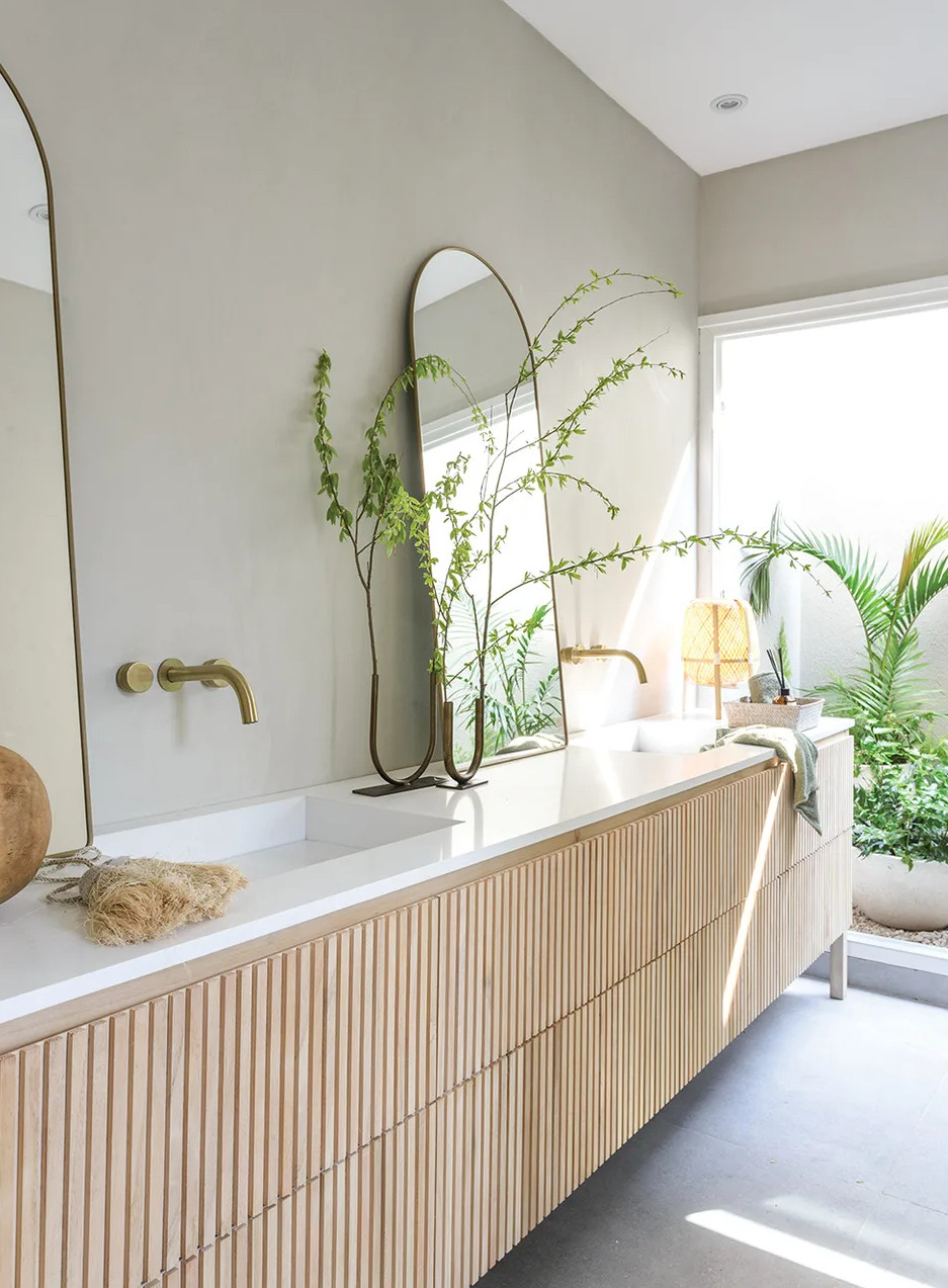 salle de bain décoration contemporaine et naturelle