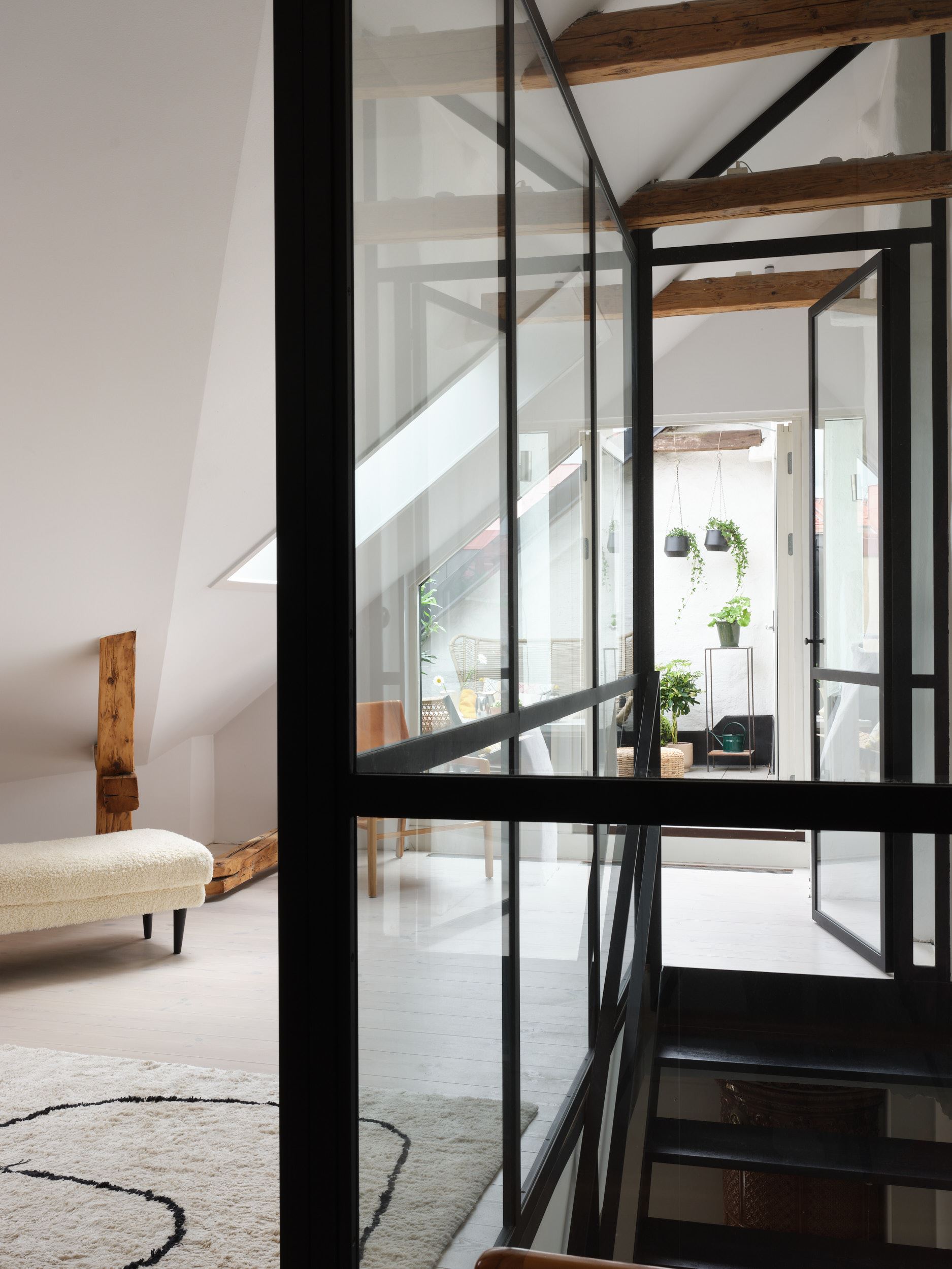 escalier acier appartement en duplex décoration scandinave