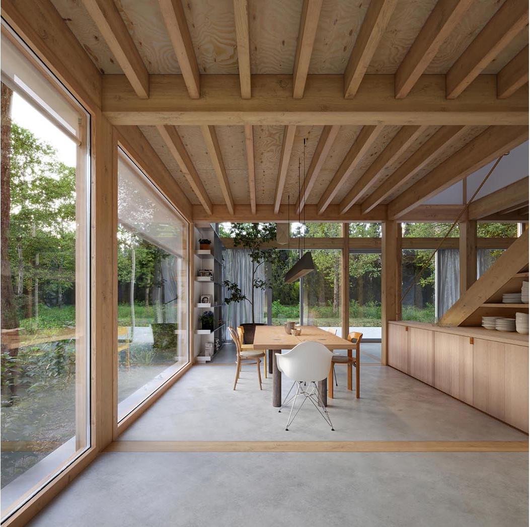 salon maison durable en bois Image: © Architecture de Collection - Photo : © Ma - Ciguë architectes - Faber Picturae
