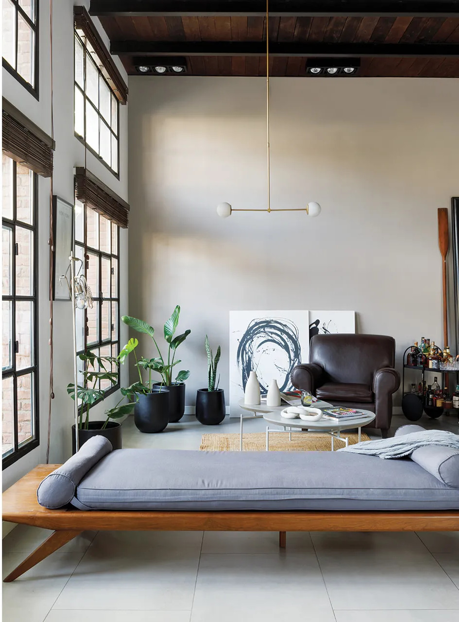 sala de estar en el ático