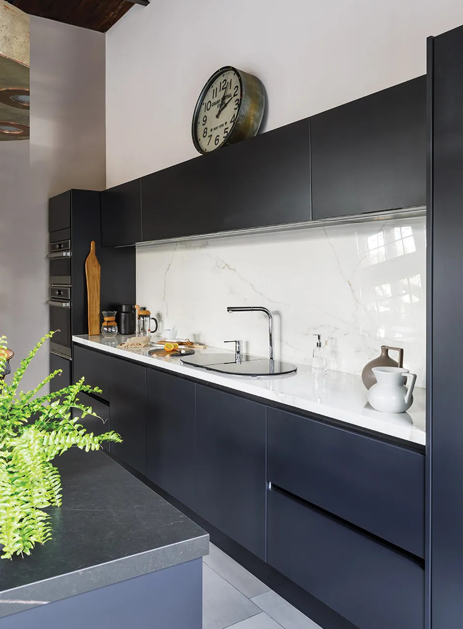 cocina de diseño gris