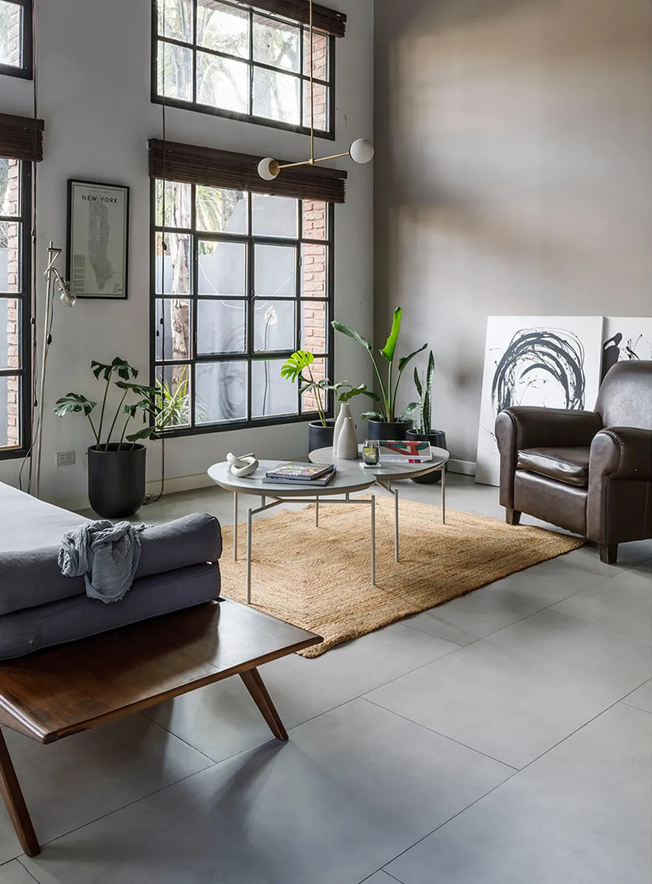 salón loft casa vintage