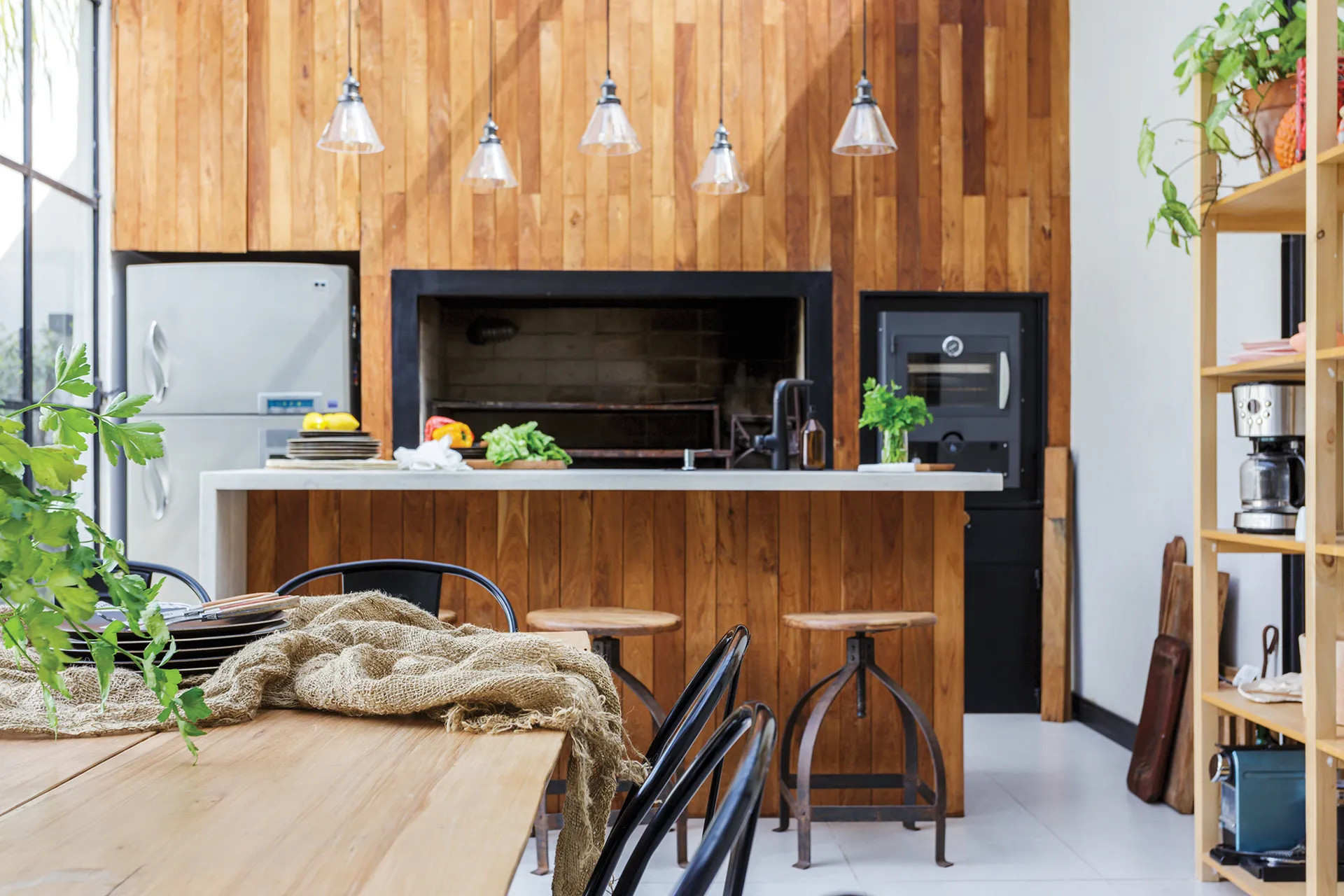 diseño de cocina de madera