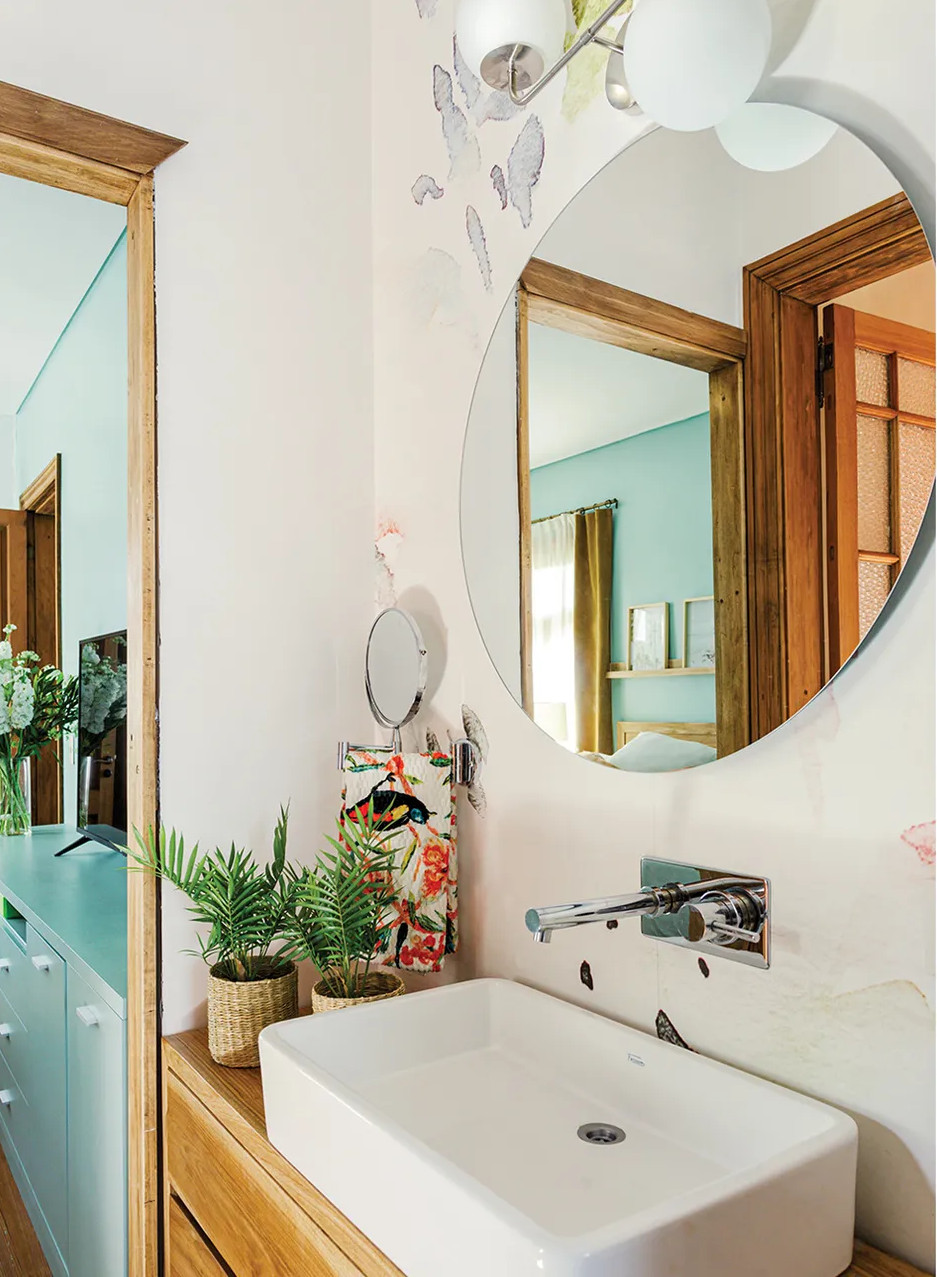 decoración de baño natural