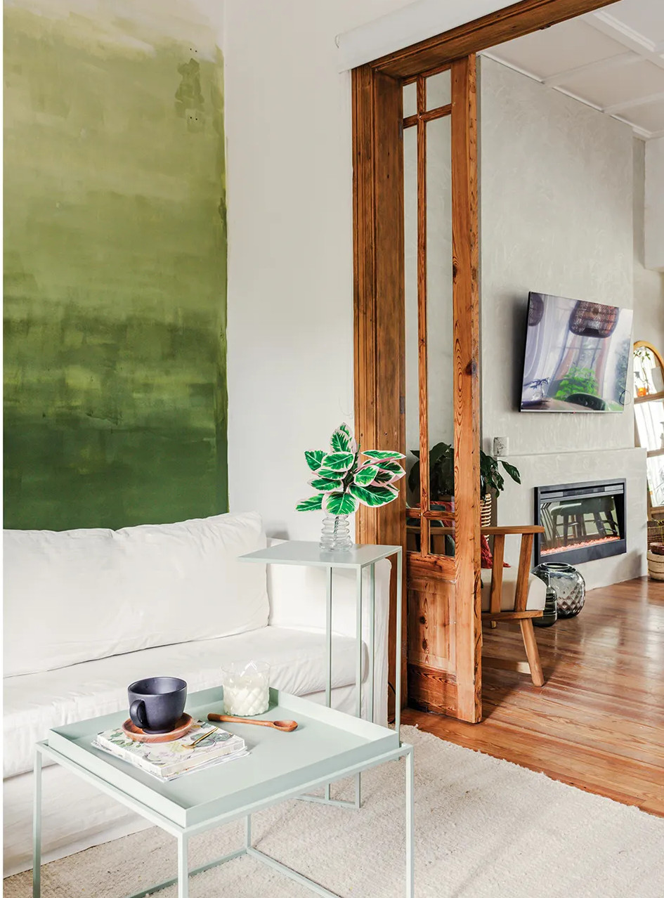 decoración natural de la sala de estar