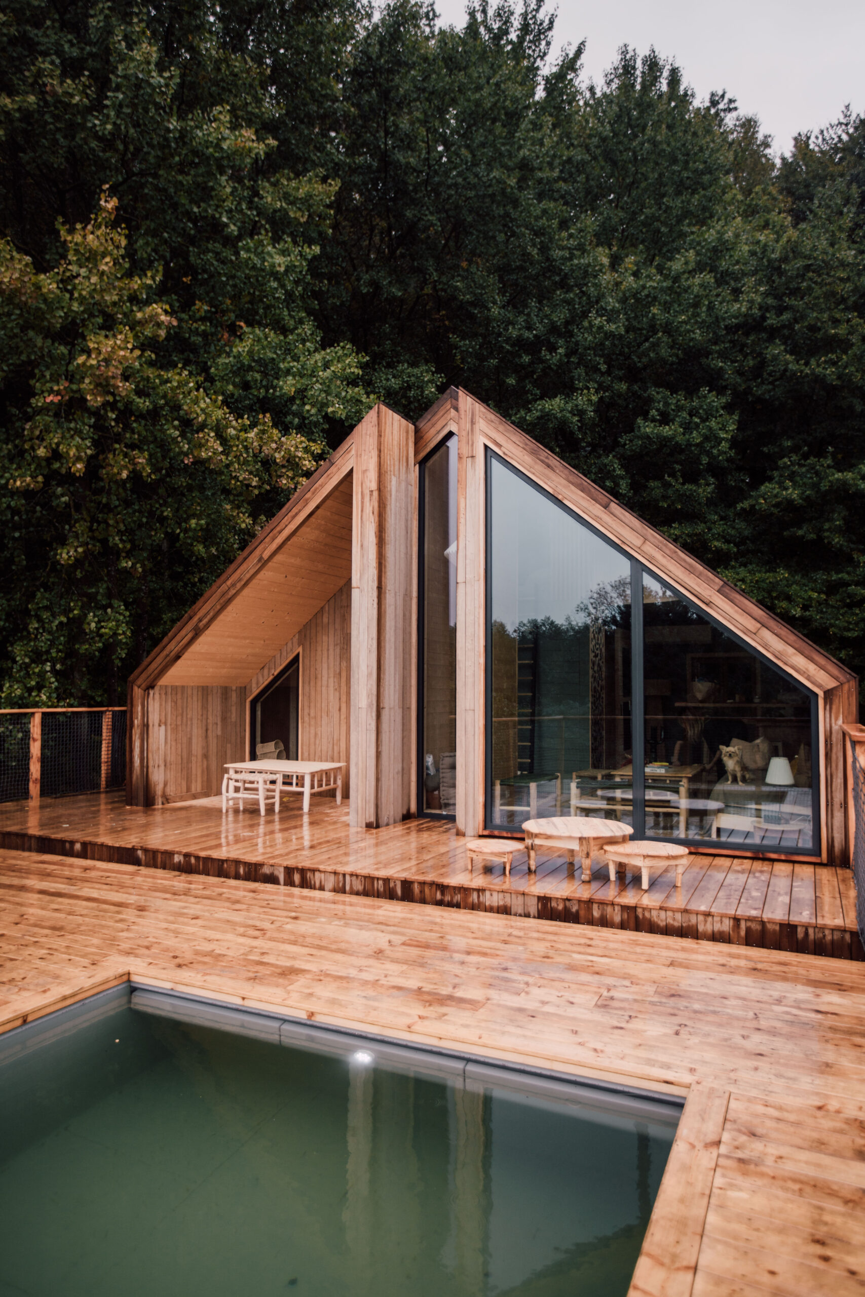 maison en bois avec piscine Casa Rosalie Normandie
