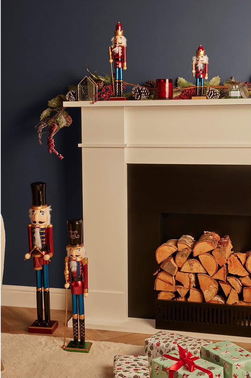 cheminée décorée pour Noël