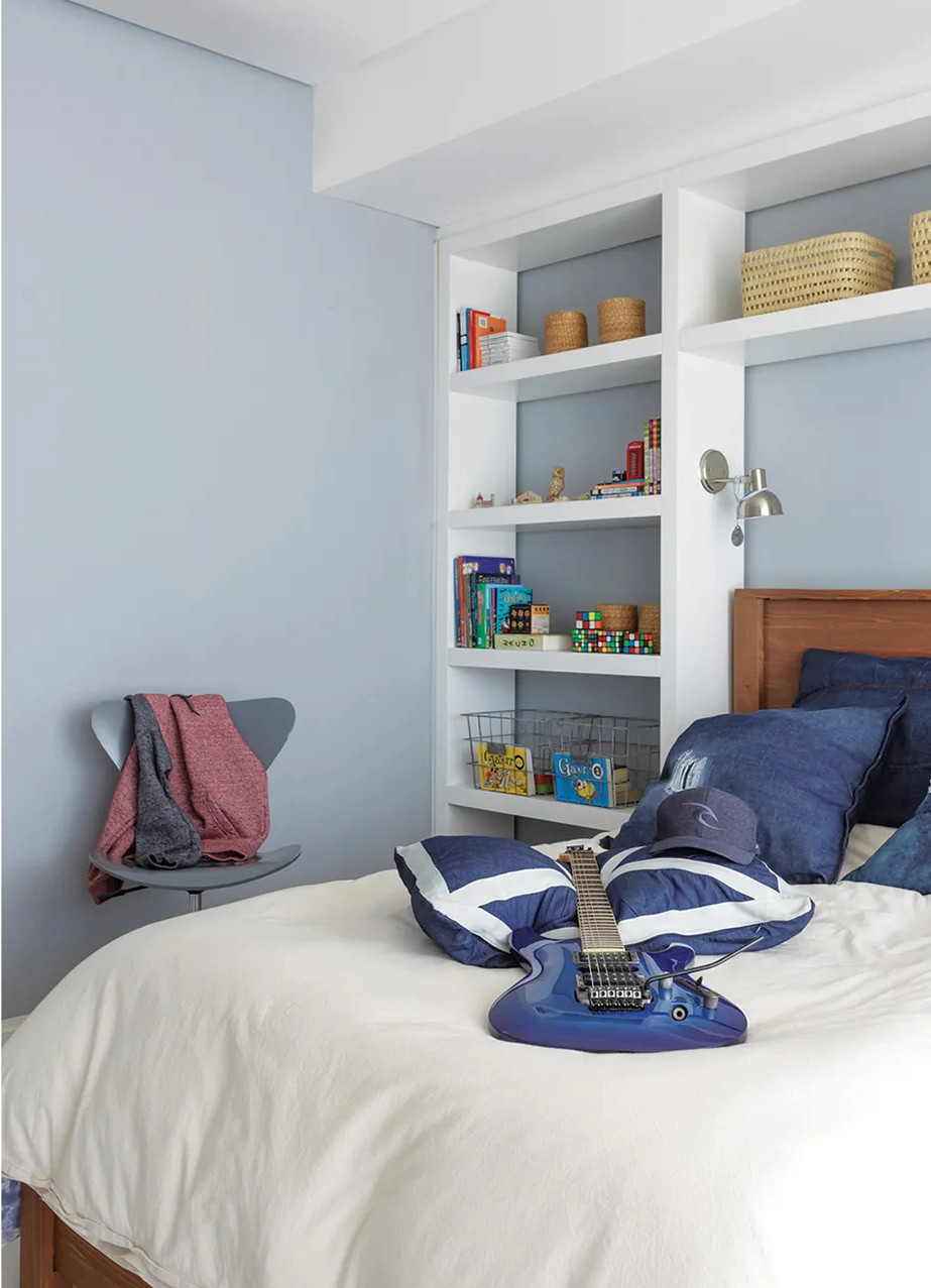 dormitorio azul para adolescentes