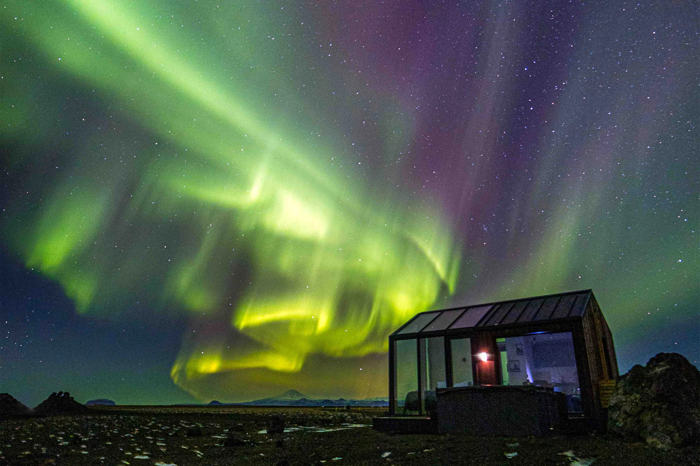 mini maison vitrée Islande