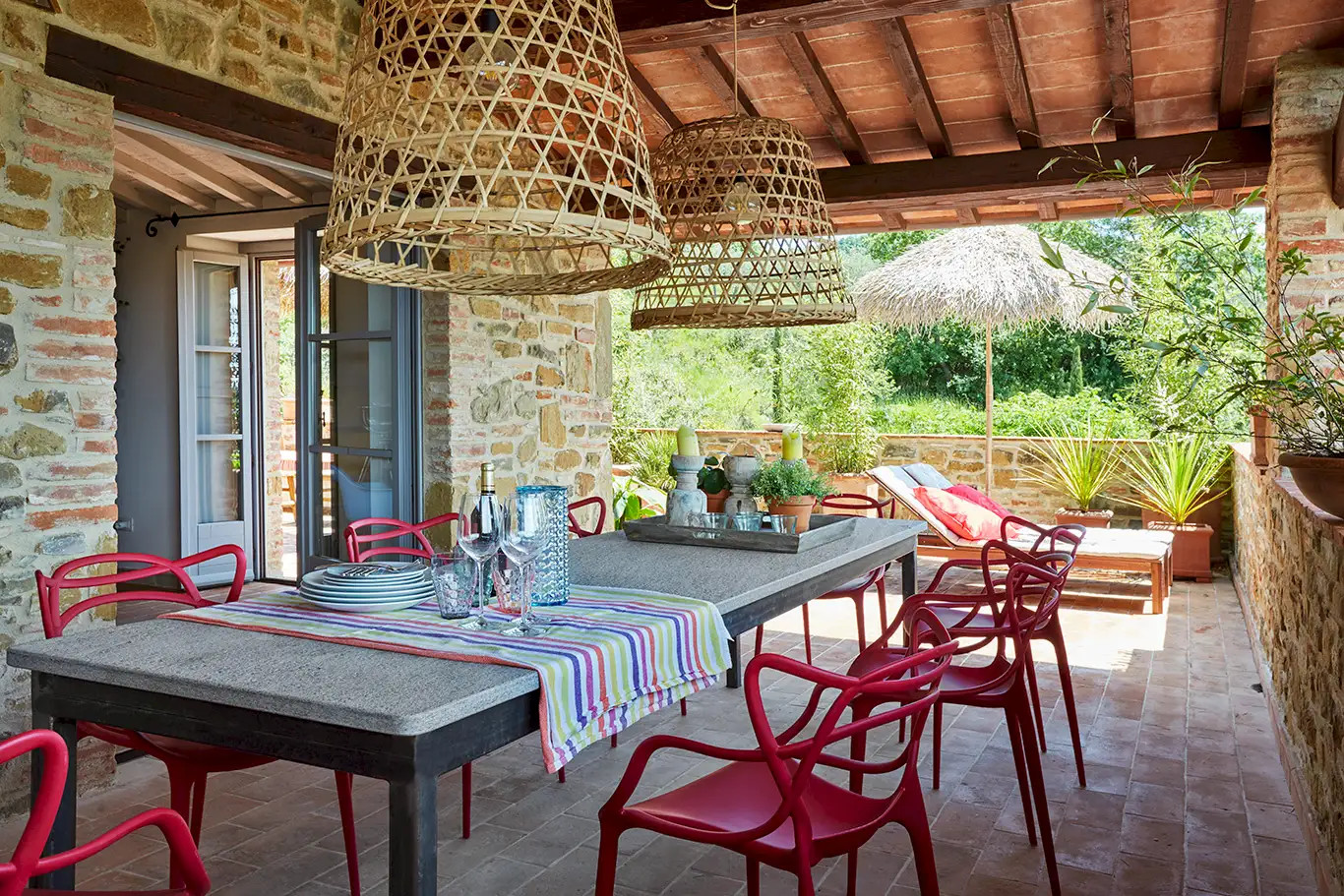 terrasse couverte maison Italie