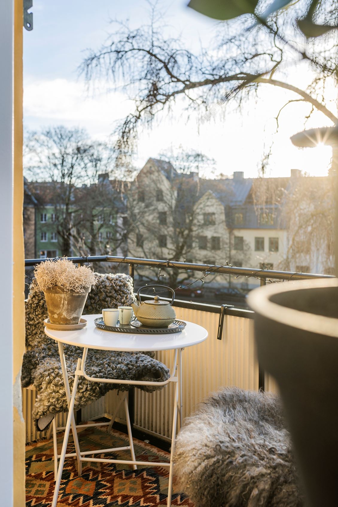 balcon décoration scandinave