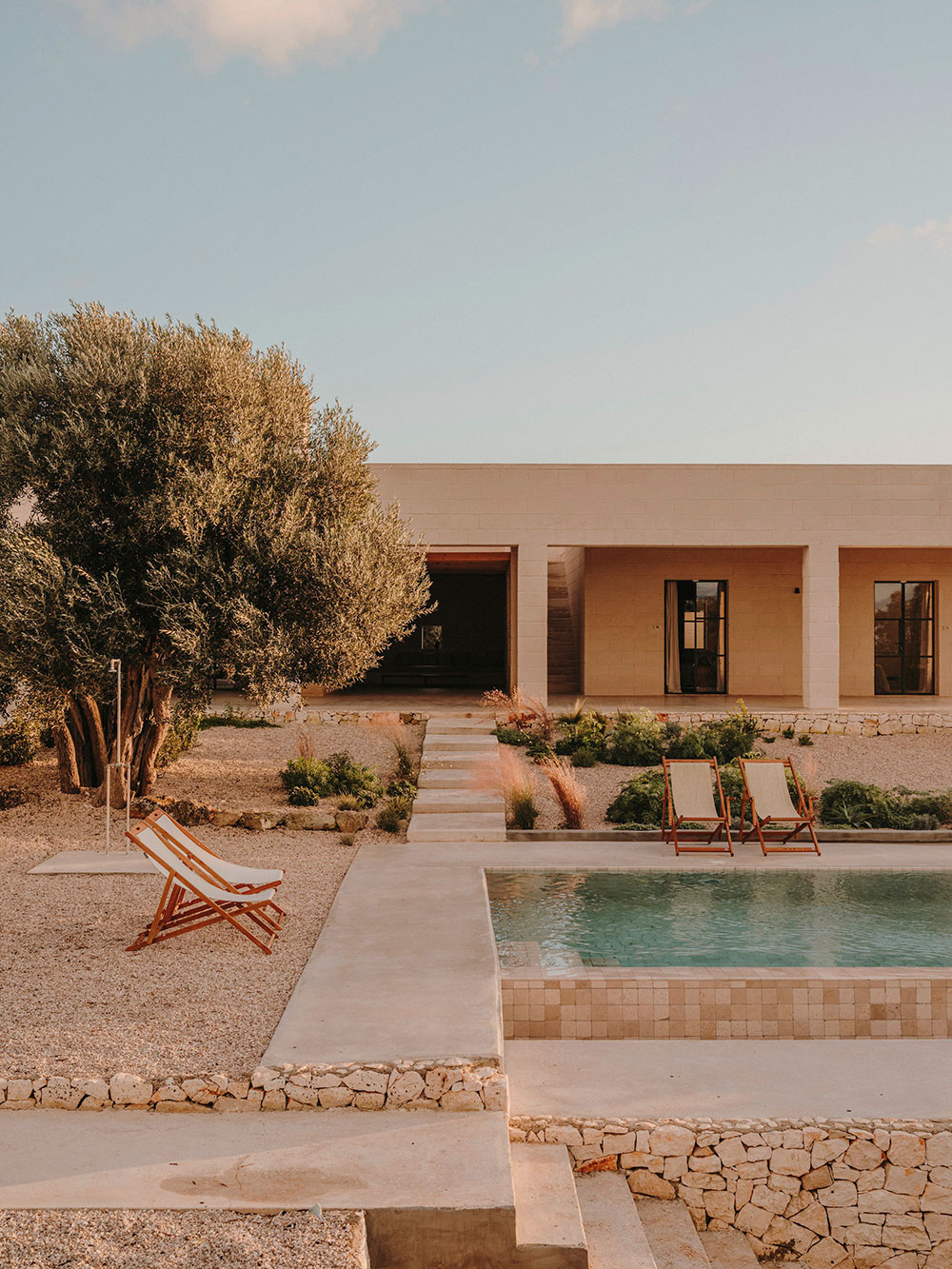 jardin avec piscine et oliviers Casa Maiora