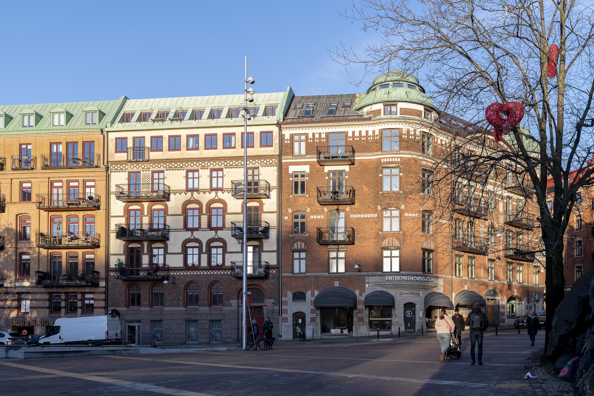 façade immeuble ancien Suède