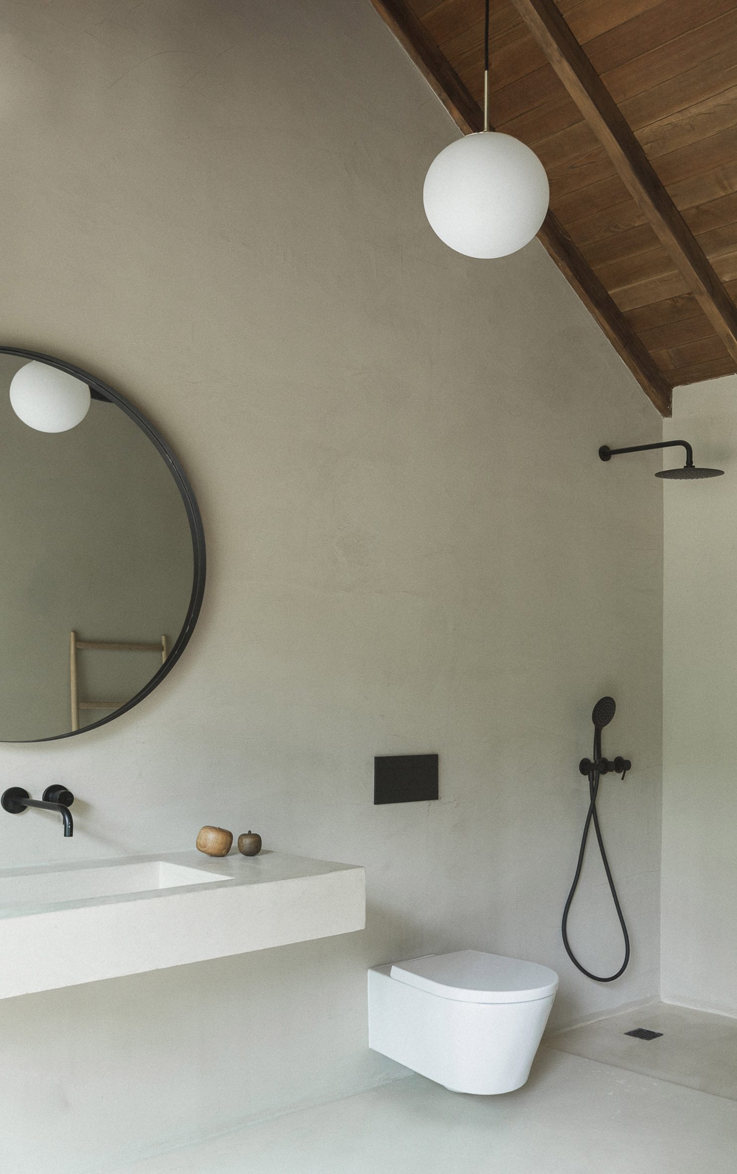 salle de bain minimaliste béton