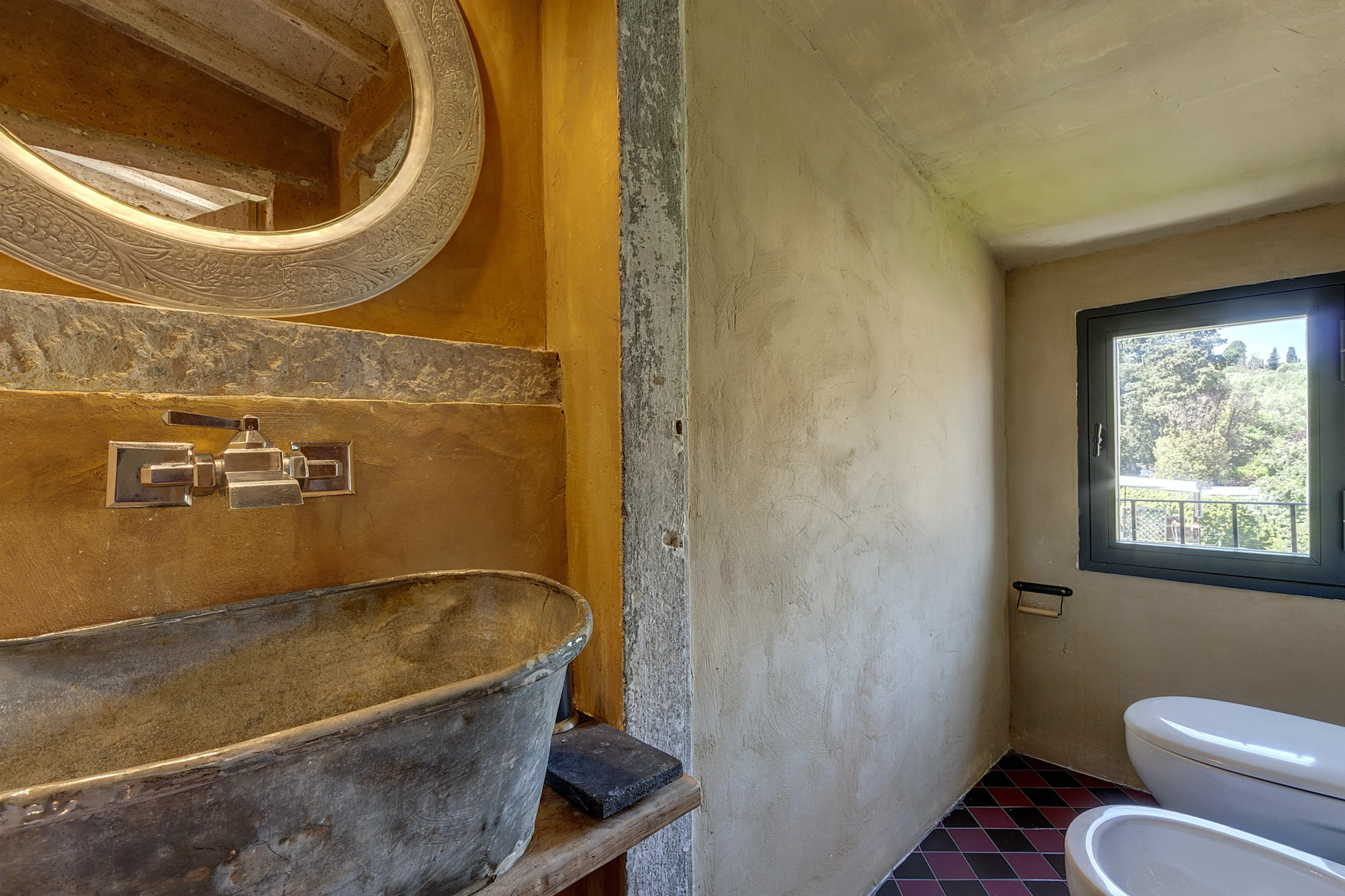 salle de bain rustique mini loft 50m2