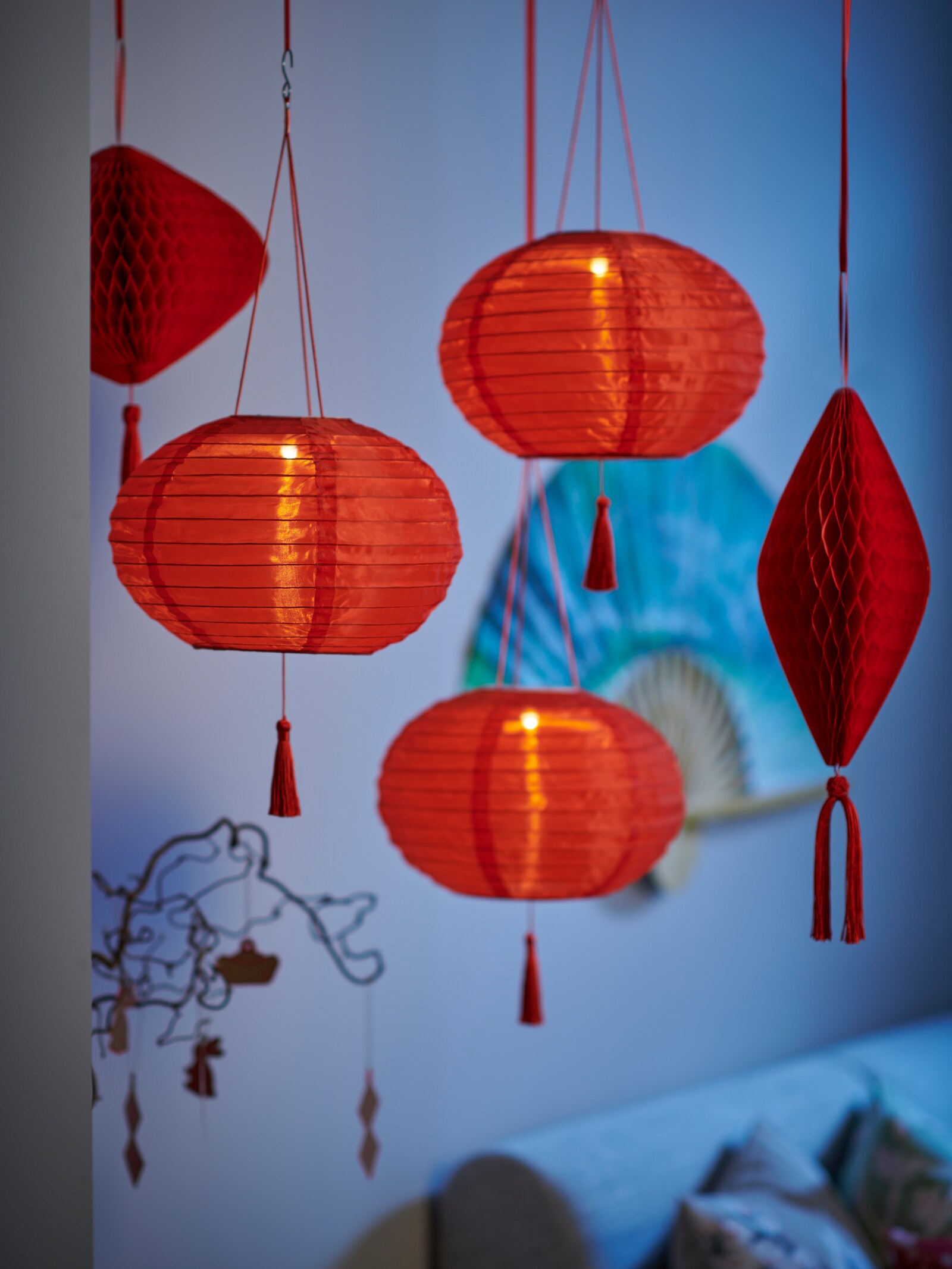 lanternes rouges chinoises