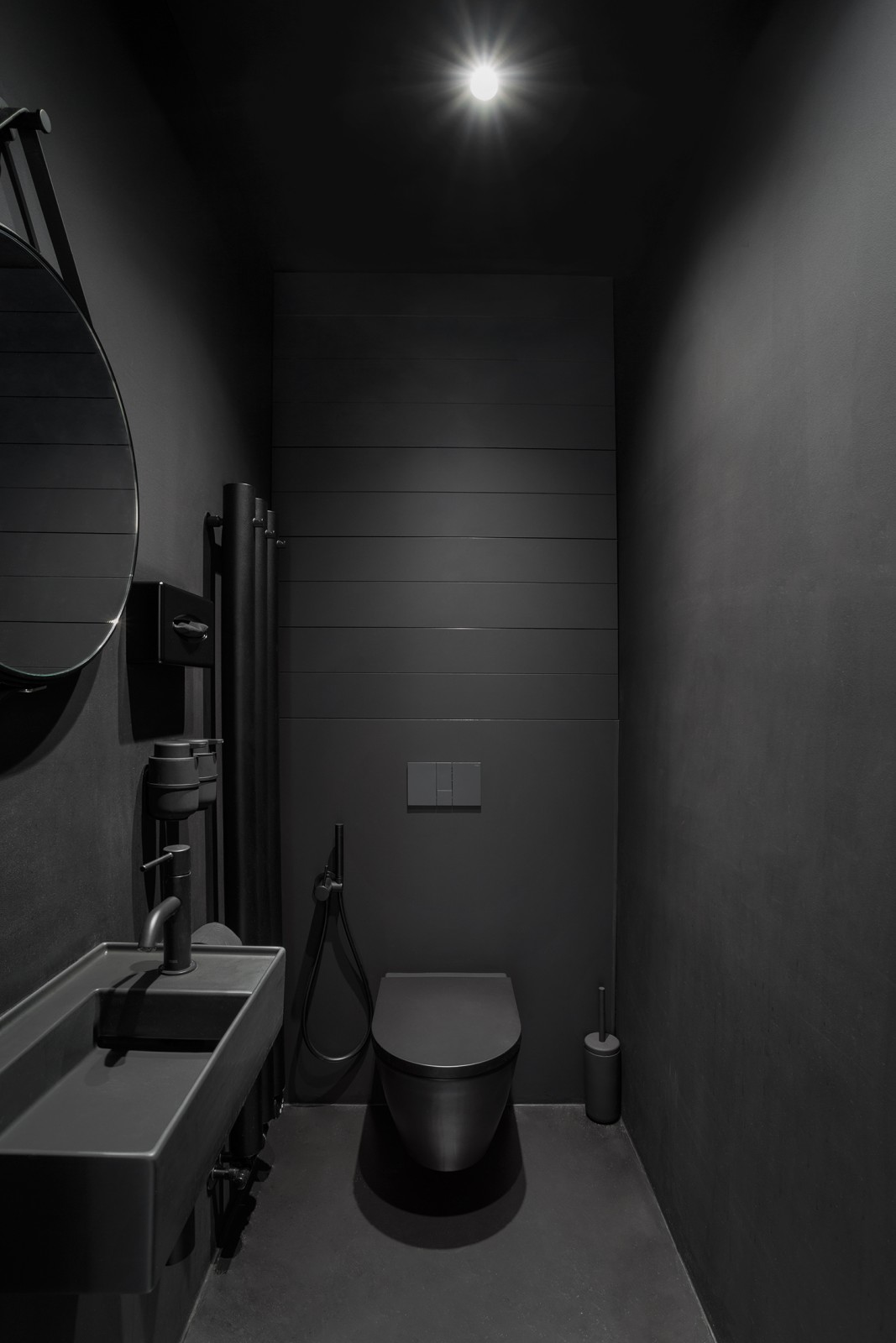 toilettes décoration design noire