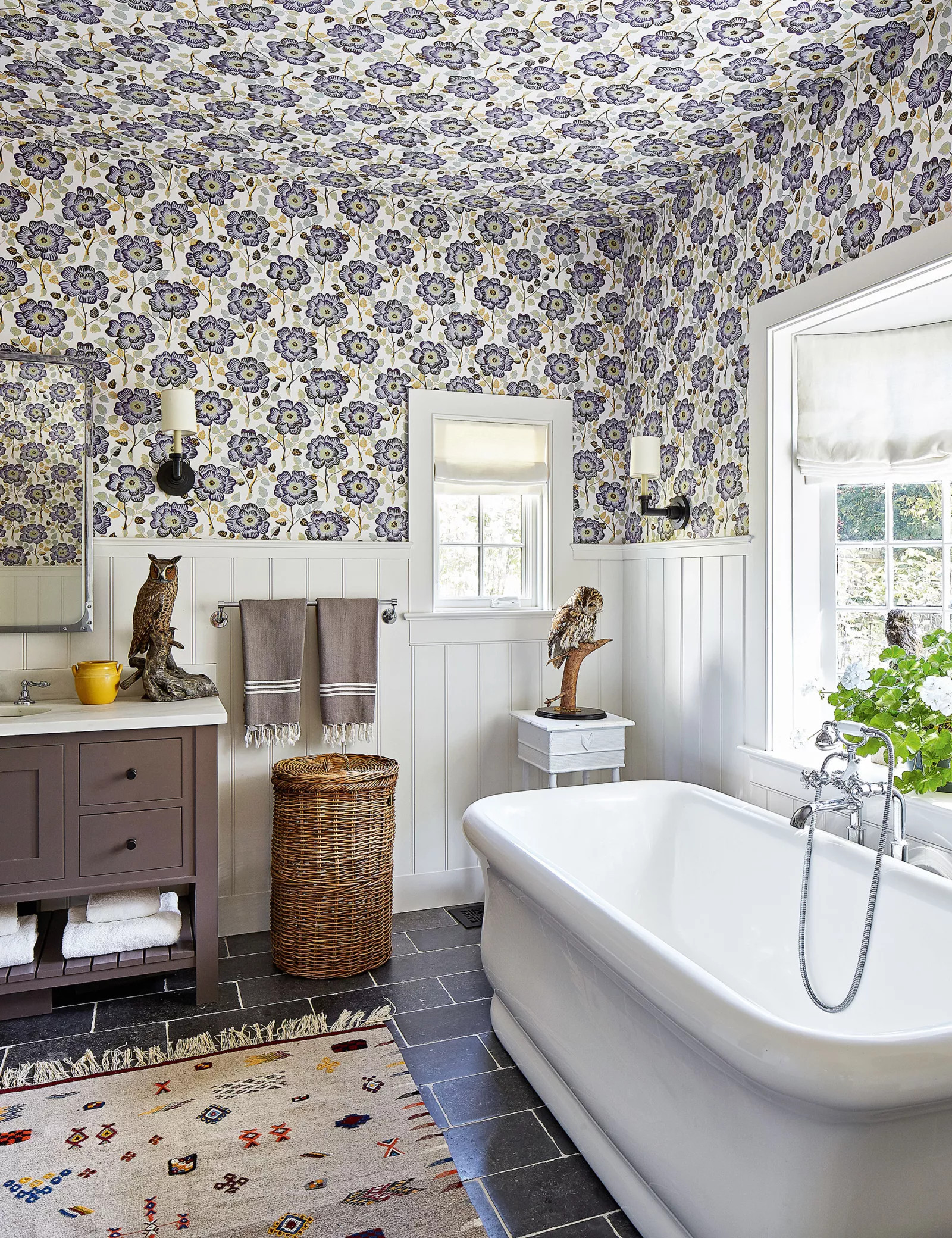 salle de bain décoration papier-peint