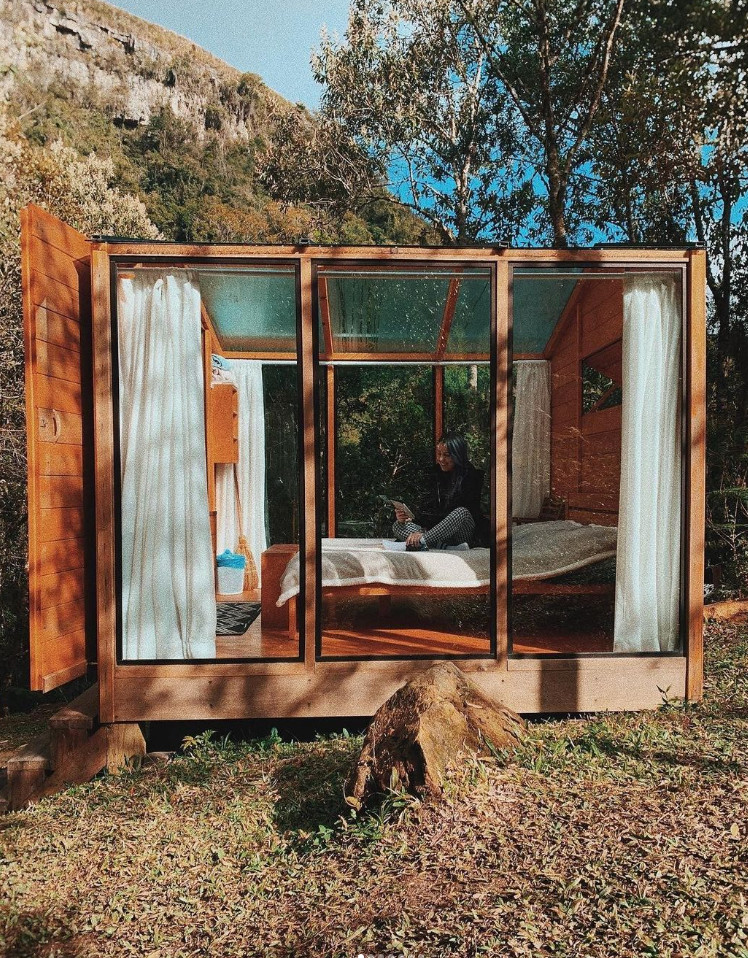 cabane vitrée Airbnb sur Instagram