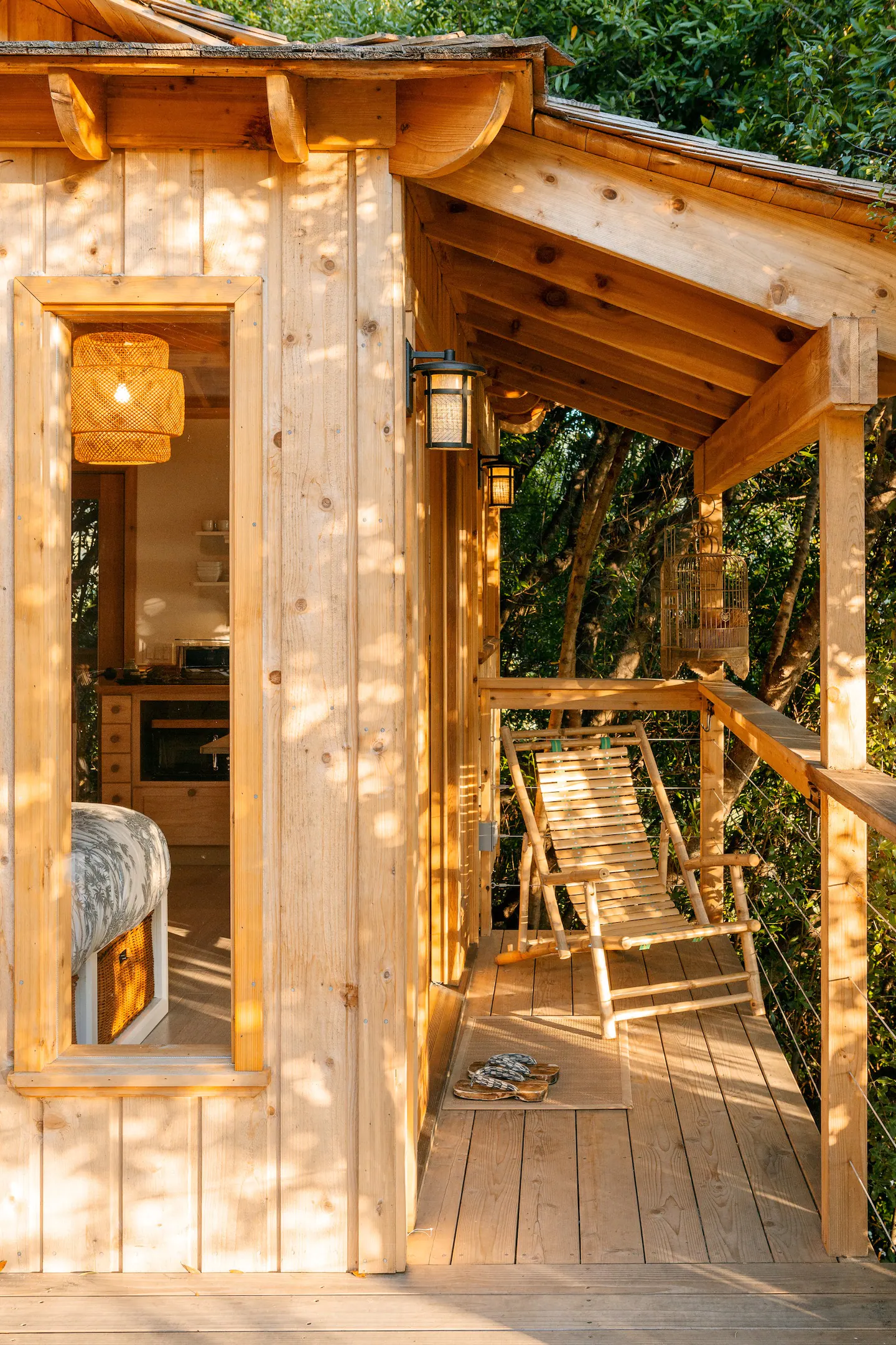 terrasse petite maison de plage en bois