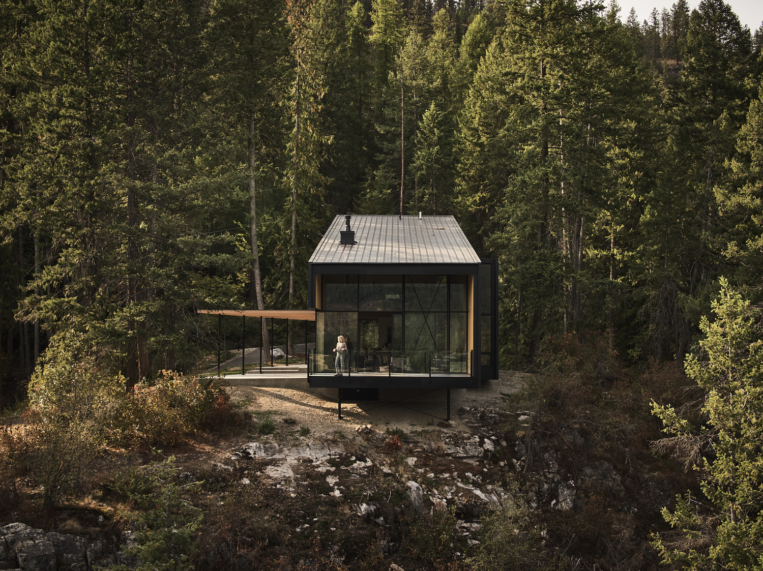 maison en bois dans la nature