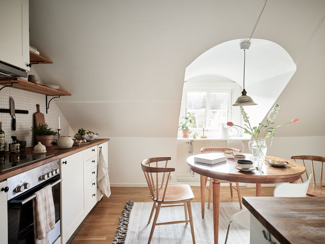 cuisine appartement mansardé décoration scandinave