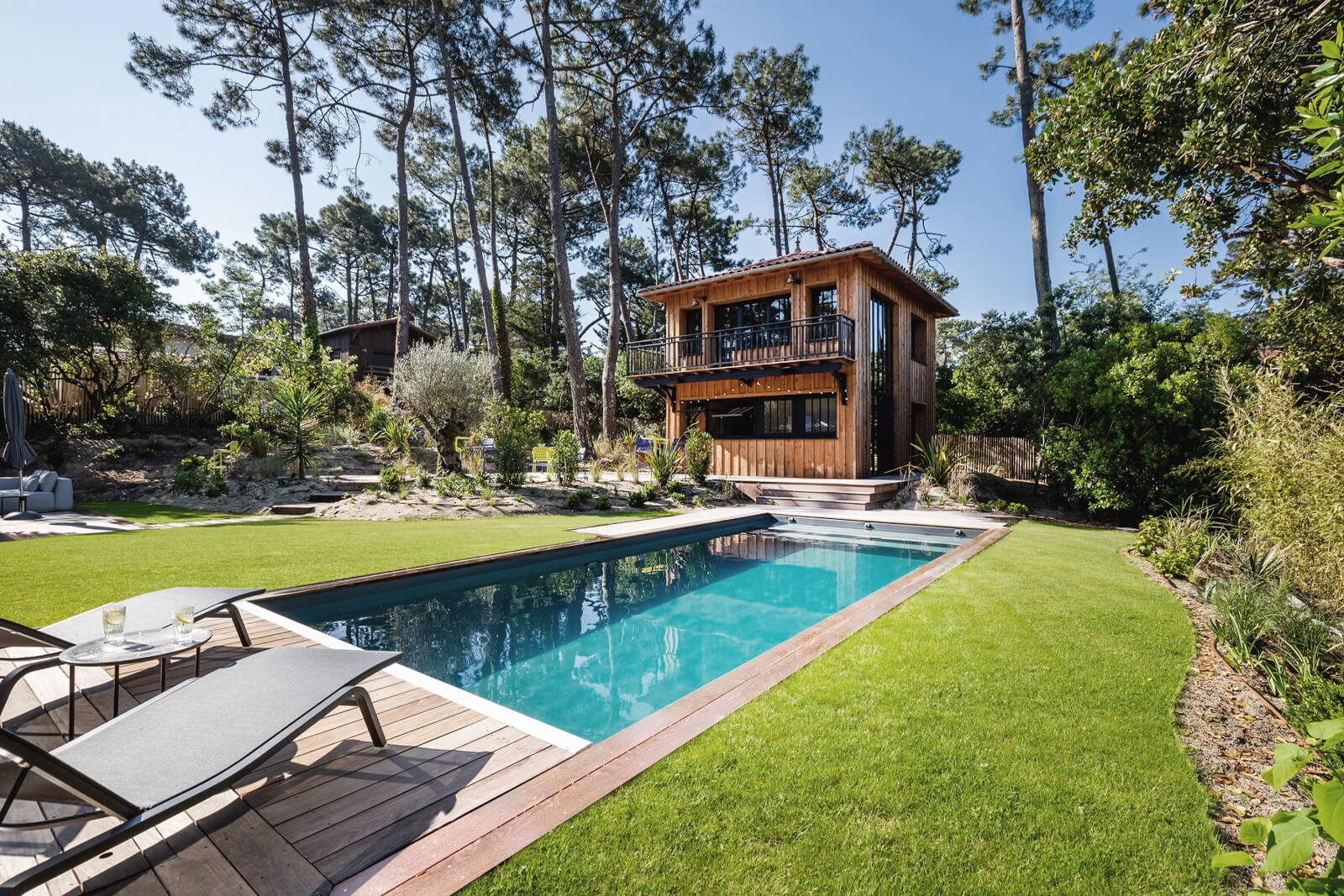 maison en bois avec piscine Cap Ferret