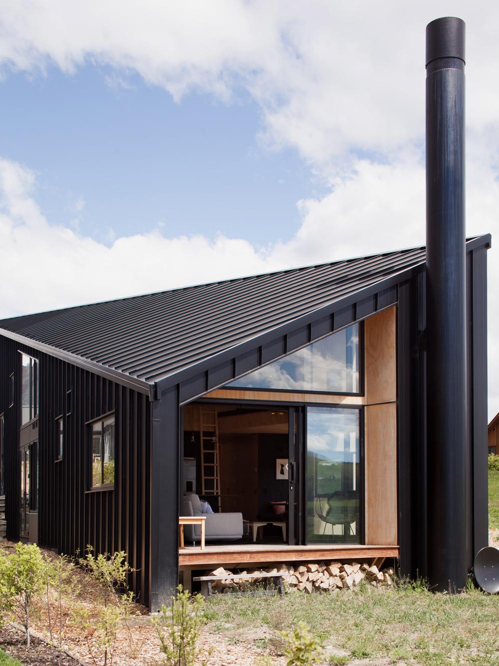 The facades of the architect's house are painted black